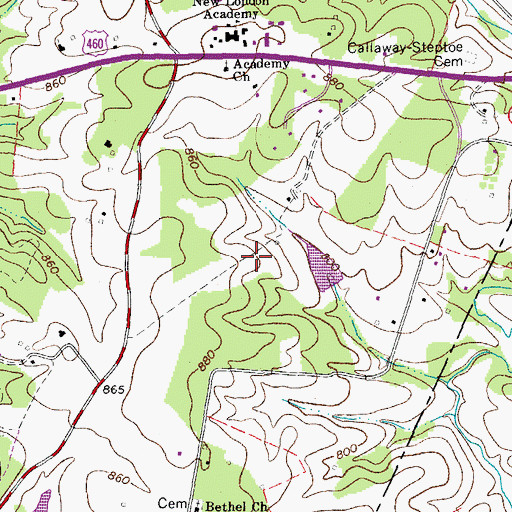 Topographic Map of London Downs Golf Course, VA