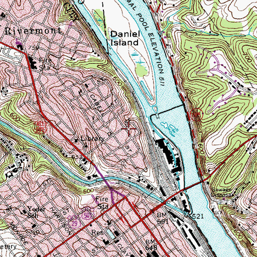 Topographic Map of Baptist Christian Center, VA