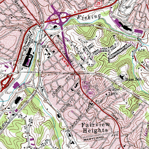 Topographic Map of Church of God, VA