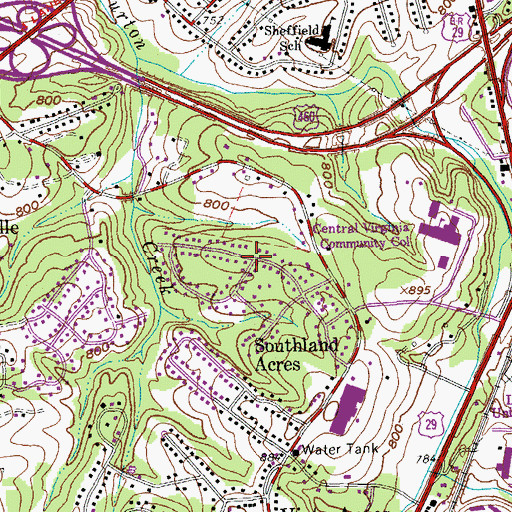 Topographic Map of College Park, VA