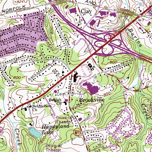 Topographic Map of Grace Brethren Church, VA