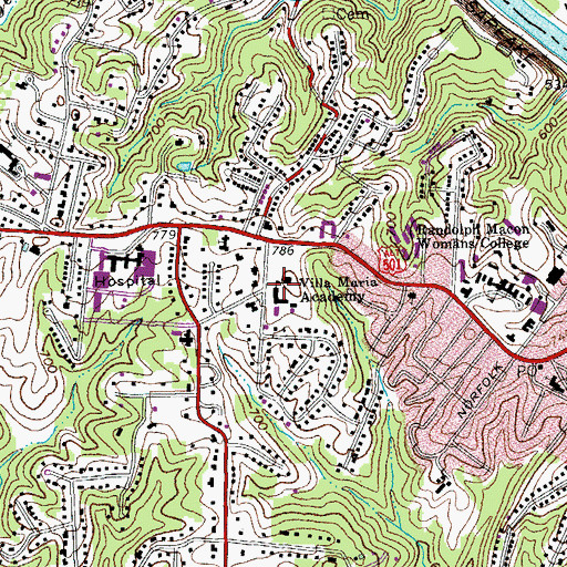 Topographic Map of Ireton Hall, VA