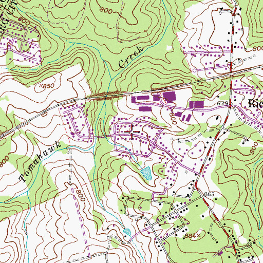 Topographic Map of Kenwood Hills, VA