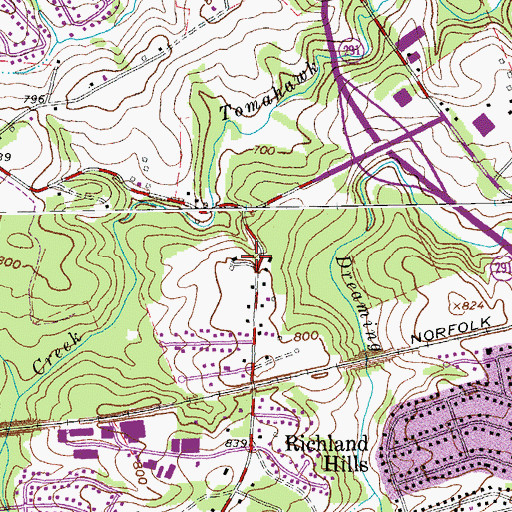 Topographic Map of Lynchburg Regional Small Business Development Center, VA