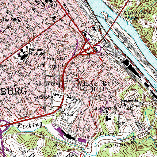 Topographic Map of Rescue Mission Non-Denominated Church, VA