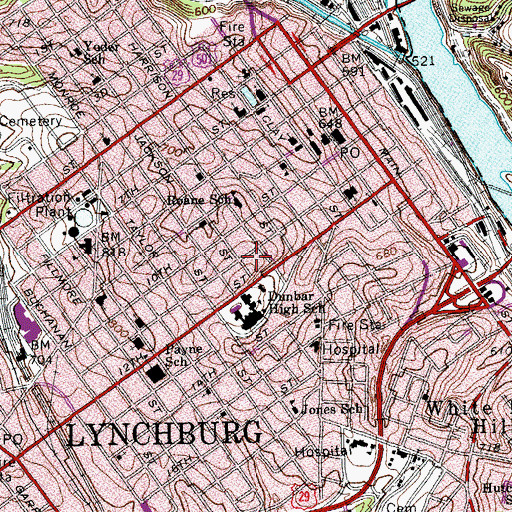 Topographic Map of Rocking Cradle House, VA