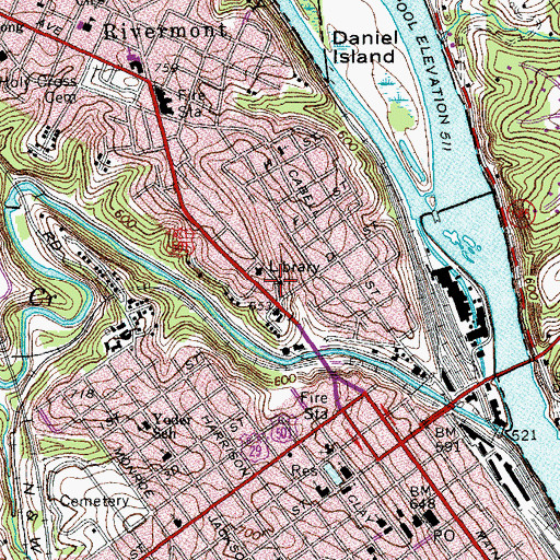 Topographic Map of Saint George Greek Orthodox Church, VA