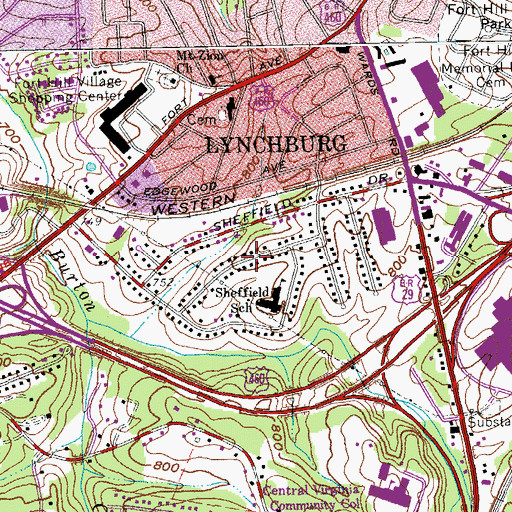 Topographic Map of Sheffield, VA