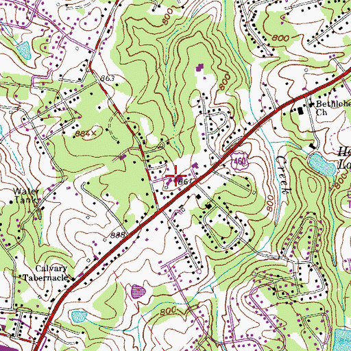 Topographic Map of Timberlake Plaza Shopping Center, VA
