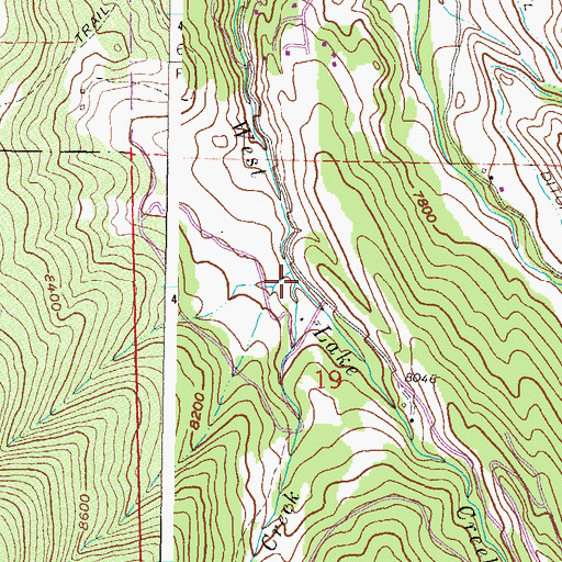 Topographic Map of Casteel Creek, CO