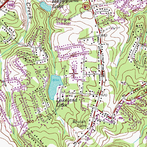 Topographic Map of Woodbine Acres, VA