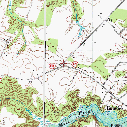 Topographic Map of Bryants Corner, VA
