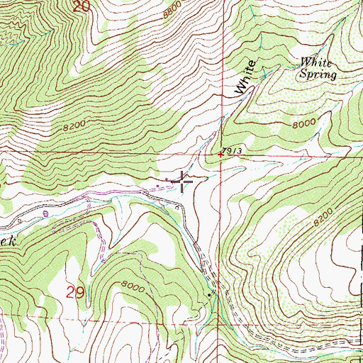 Topographic Map of White Draw, CO