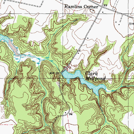 Topographic Map of Clarks Mill (historical), VA