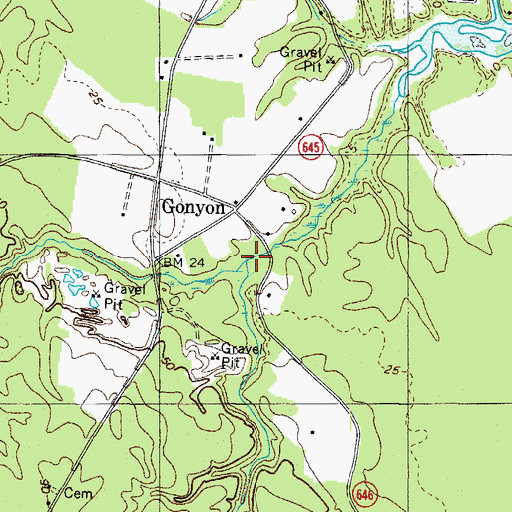 Topographic Map of Davis Mill Run, VA