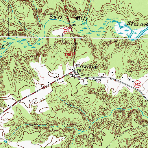 Topographic Map of First Baptist Church, VA