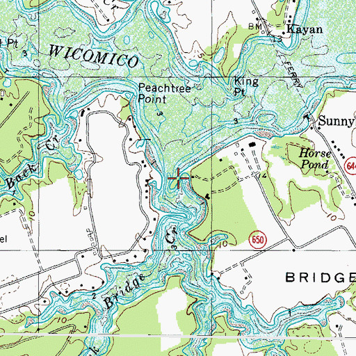 Topographic Map of Gills Point, VA