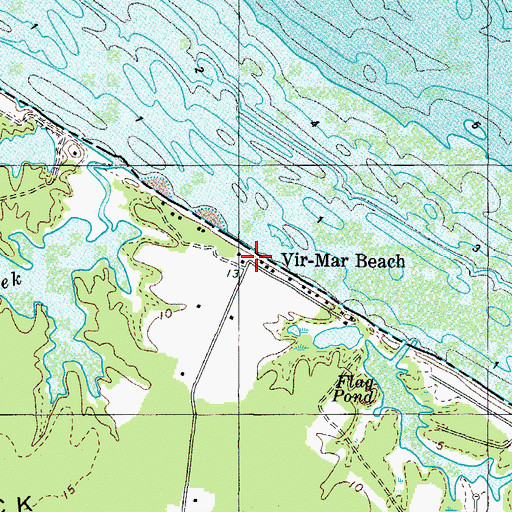 Topographic Map of Hacks Neck Landing, VA