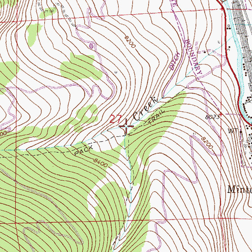 Topographic Map of West Grouse Creek, CO