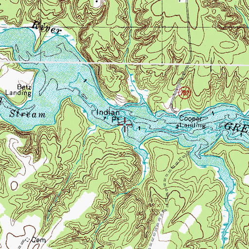 Topographic Map of Indian Point Landing, VA