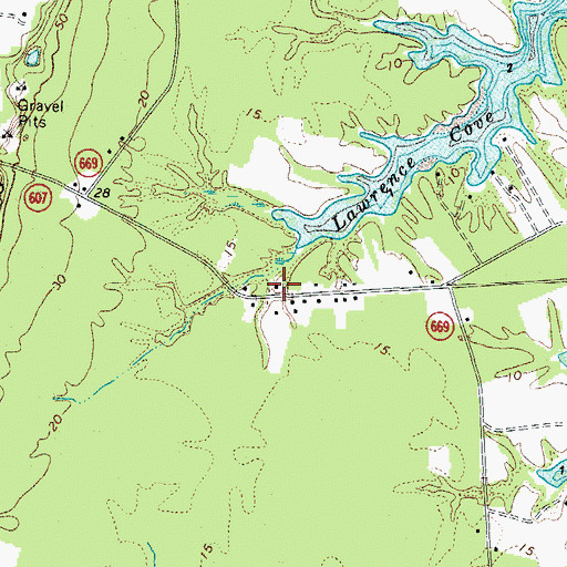 Topographic Map of Jones School (historical), VA