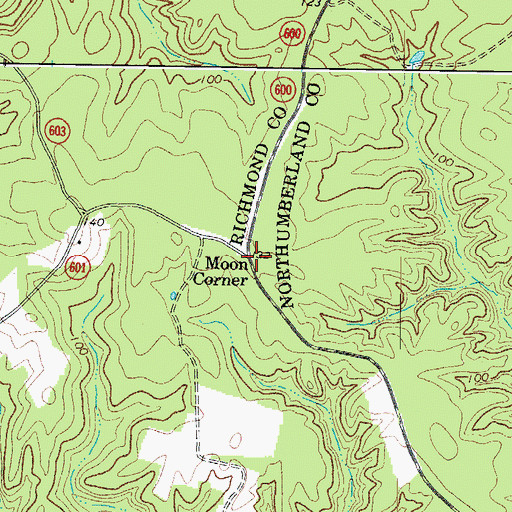 Topographic Map of Maon Church (historical), VA