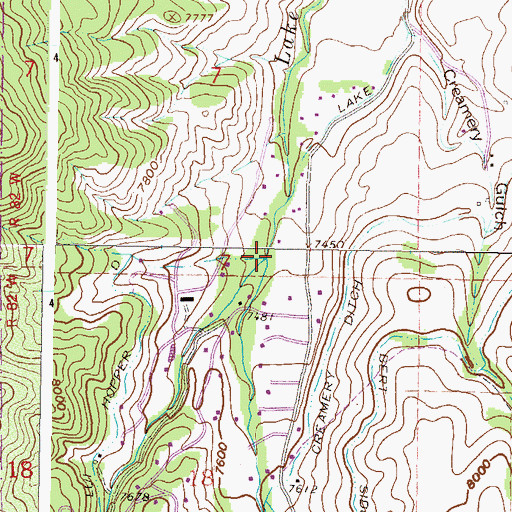 Topographic Map of East Lake Creek, CO