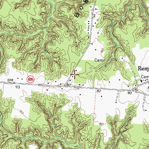 Topographic Map of Mila School (historical), VA