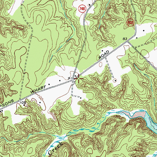 Topographic Map of Mooreland Church (historical), VA