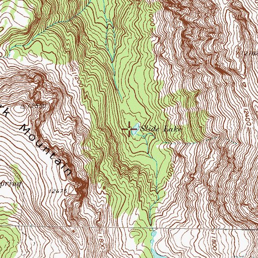 Topographic Map of Slide Lake, CO