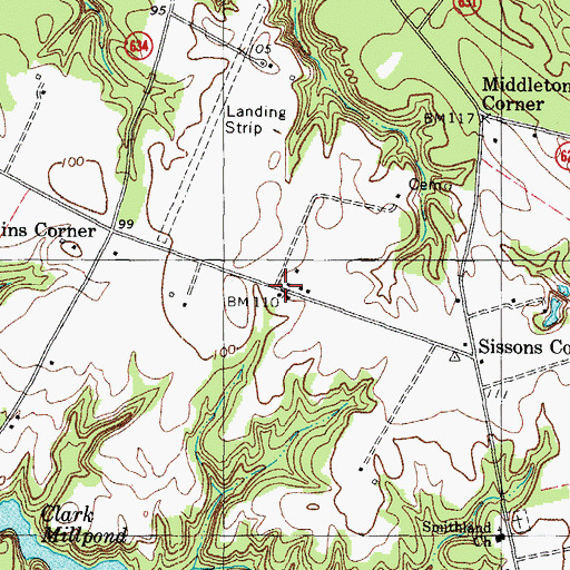 Topographic Map of Sissons School (historical), VA