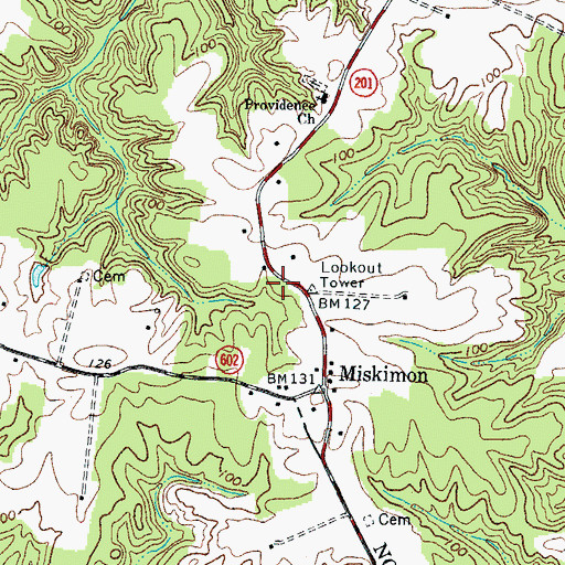 Topographic Map of Smyrna Church (historical), VA
