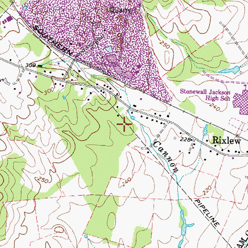 Topographic Map of Bataan Village, VA