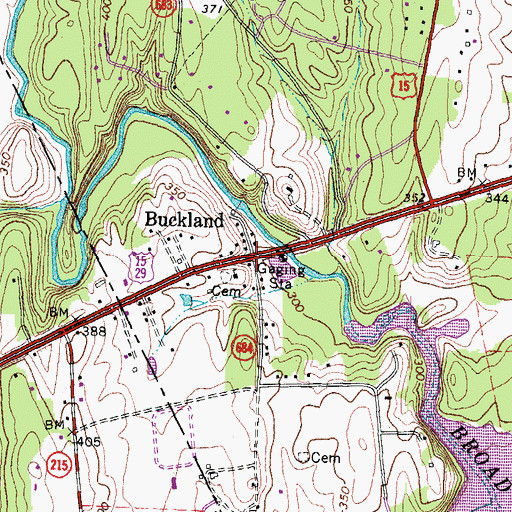 Topographic Map of Buckland Historic District, VA
