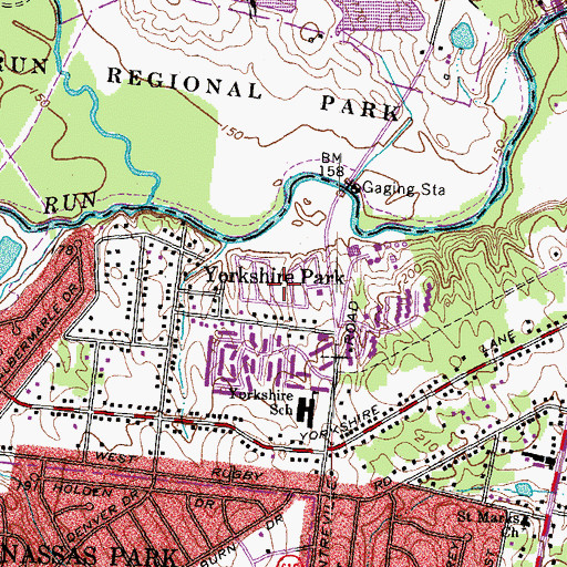 Topographic Map of Bull Run Mobile Home Park, VA