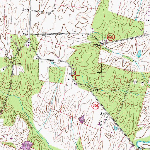 Topographic Map of Catharpin Farms Estates, VA