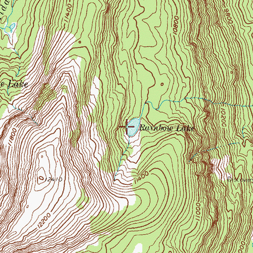 Topographic Map of Rainbow Lake, CO