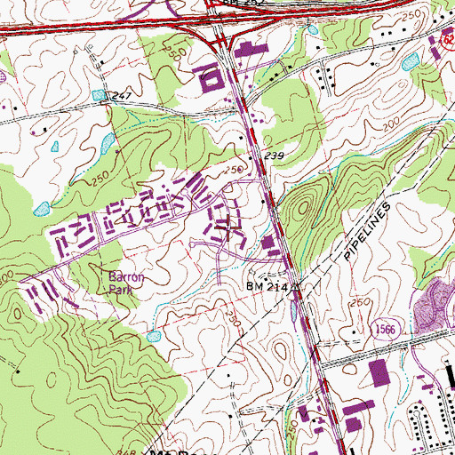 Topographic Map of Country Scene, VA
