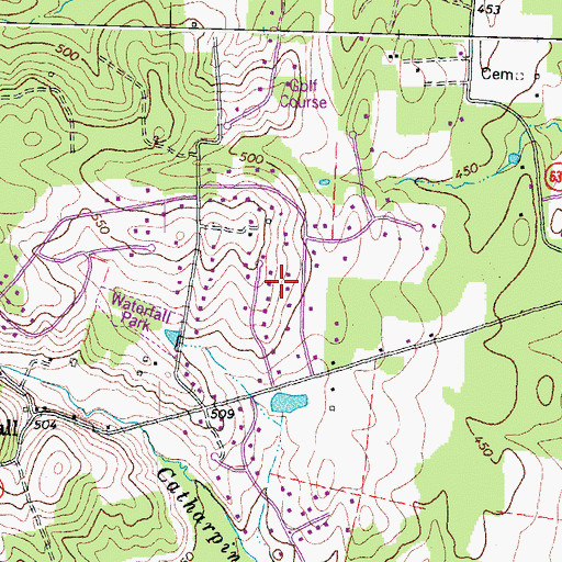 Topographic Map of Crescent, VA