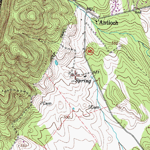 Topographic Map of Foley Plantation, VA