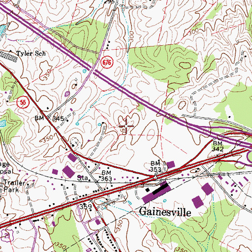 Topographic Map of Gainesville Business Park, VA