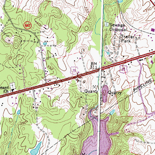 Topographic Map of Gainesville School (historical), VA