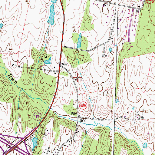 Topographic Map of Grace Chapel (historical), VA