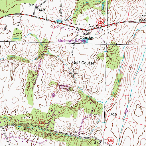 Topographic Map of Greenwich Park, VA