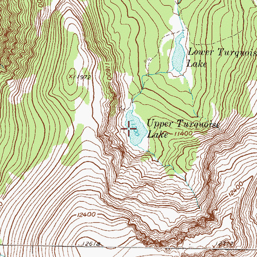 Topographic Map of Upper Turquoise Lake, CO