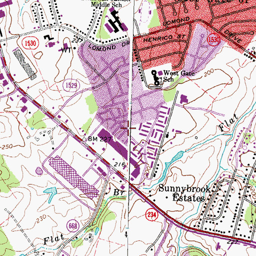 Topographic Map of Iron Gate, VA