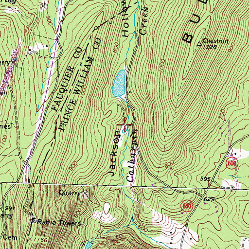 Topographic Map of Jackson Hollow Recreation Area, VA