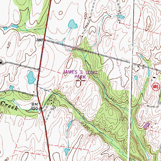 Topographic Map of James S Long Park, VA