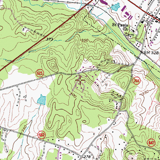 Topographic Map of Kennard Ridge, VA