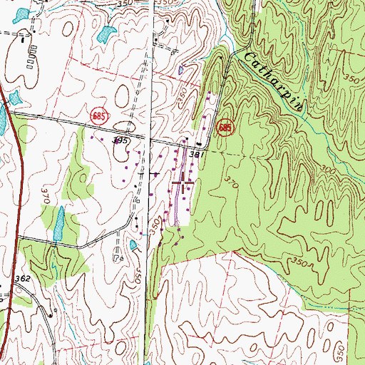 Topographic Map of Long Level Estates, VA